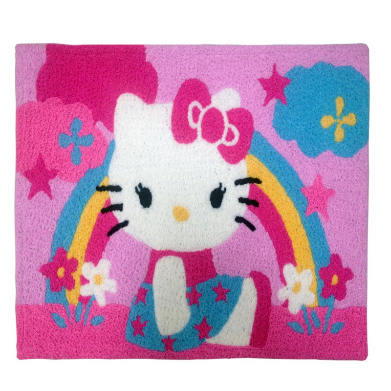 Carter's Sanrio Hello Kitty Stars and Rainbows Decorative Pink Area Rug